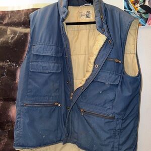 1980s Sears Men's Blue Vest